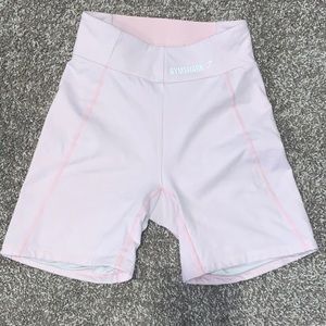 Gymshark pastel pink biker shorts
